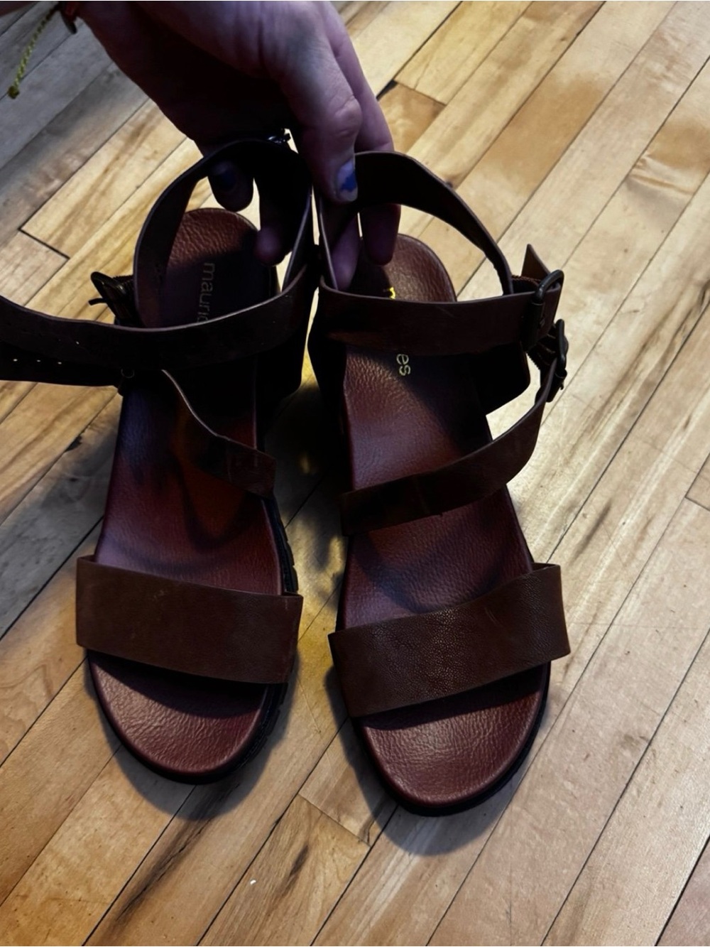 Women’s Brown Leather Strappy heel Sandals